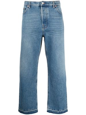 Valentino Garavani pantalon en jean à design patchwork - Bleu