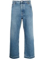 Valentino Garavani pantalon en jean à design patchwork - Bleu