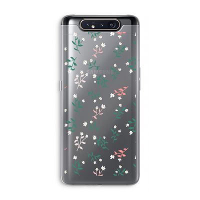 Small white flowers: Samsung Galaxy A80 Transparant Hoesje