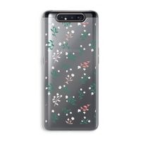 Small white flowers: Samsung Galaxy A80 Transparant Hoesje
