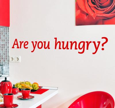Sticker decoratie are you hungry