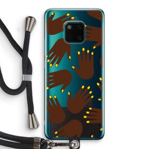 Hands dark: Huawei Mate 20 Pro Transparant Hoesje met koord