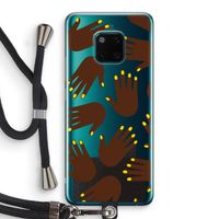 Hands dark: Huawei Mate 20 Pro Transparant Hoesje met koord