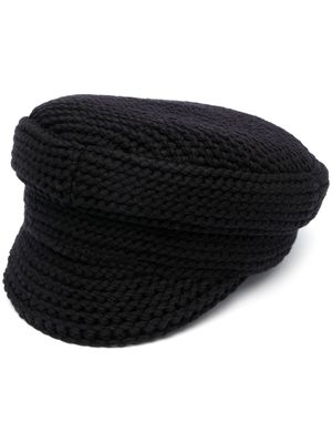 Ruslan Baginskiy casquette gavroche en maille épaisse - Noir