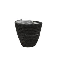 Daan Kromhout Bloempot seagrass mand zwart 12 cm | 24 stuks