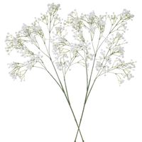 2x stuks kunstbloemen Gipskruid/Gypsophila takken wit 95 cm - Kunstbloemen - thumbnail