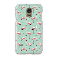 Samsung Galaxy S5 Mini Volledig Geprint Hoesje (Hard) - Flamingoprint groen - thumbnail