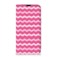 iPhone 14 Hoesje met Magneet Waves Pink
