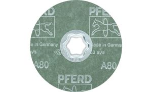 PFERD 64190008 Combiclick korrel fiberschijf Ø 115 mm A 80 voor universele toepassingen Diameter 115 mm