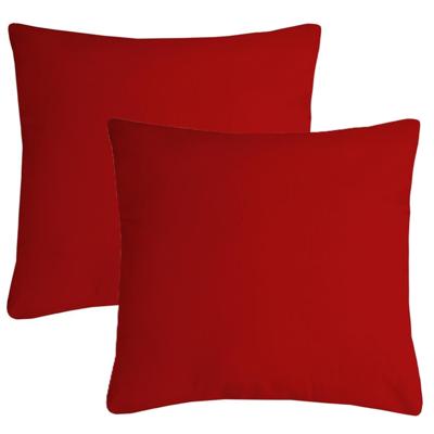 Stof Textile sierkussen Nelson - 2x - rood - 40 x 40 cm - bank kussens - polyester