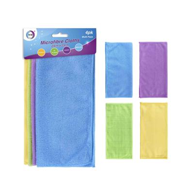 Microvezel doekjes - 4x stuks - kleuren mix - schoonmaak doekjes - 23 x 23 cm