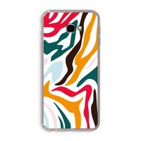 Colored Zebra: Samsung Galaxy J4 Plus Transparant Hoesje