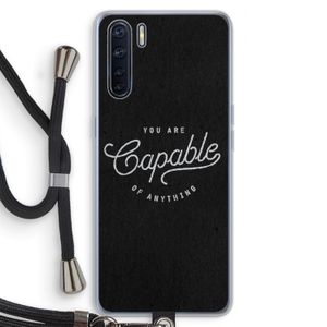 Capable: Oppo A91 Transparant Hoesje met koord