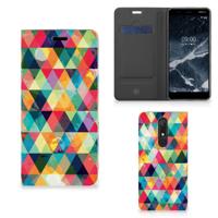 Nokia 5.1 (2018) | Hoesje met Magneet | Geruit
