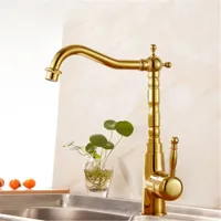 Antieke Wasbakkraan - 360° Draaibaar | Warm & Koud Water | Gouden Afwerking Antieke Wasbakkraan - 360° Draaibaar | Warm & Koud Water | Gouden Afwerking