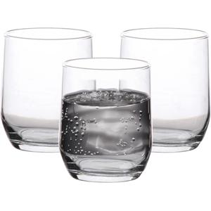 LAV Waterglazen tumblers Elvia - transparant glas - 12x stuks - 315 ml