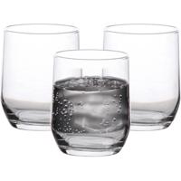 LAV Waterglazen tumblers Elvia - transparant glas - 12x stuks - 315 ml