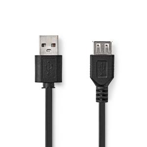 Nedis CCGL60010BK10 USB-kabel 1 m USB 2.0 USB A Zwart