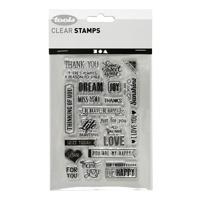 Creativ Company Silicone stempels, engelse tekst, vel 11x15,5 cm, 1 vel