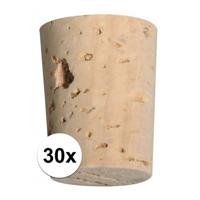 hobby/knutsel Kurken - 30x - 26 mm - flessenkurk/hobbymateriaal