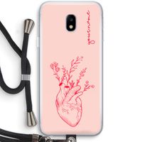 Blooming Heart: Samsung Galaxy J3 (2017) Transparant Hoesje met koord