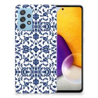 Samsung Galaxy A72 TPU Case Flower Blue - thumbnail