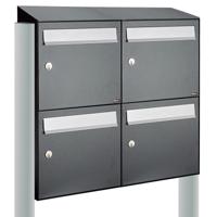 Allux Flow Set 2-Breed, 2-Hoog Met Dak Op Statief Antraciet - 40040065_2x2ds
