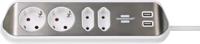 Brennenstuhl brennenstuhl®estilo hoekaansluitdoosstrook met USB laadfunctie 4-weg 2x beschermende contactdozen & - 1153590420 - thumbnail