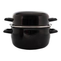 Imperial Collection Mosselpan emaille 24 cm zwart