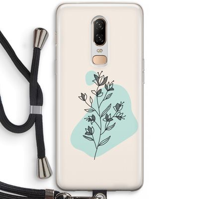 Violets are blue: OnePlus 6 Transparant Hoesje met koord