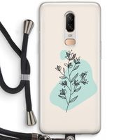 Violets are blue: OnePlus 6 Transparant Hoesje met koord