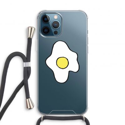 Spiegelei: iPhone 12 Pro Transparant Hoesje met koord