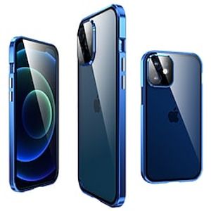 telefoon hoesje Voor Apple Magnetische adsorptiekoffer iPhone 15 14 Pro Max 13 12 11 Pro Max Mini X XR XS 8 7 Plus Volledig lichaamsbeschermend Cameralensbeschermer met voorscherm glasfilm Transparant Lightinthebox