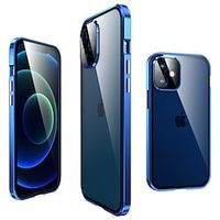 telefoon hoesje Voor Apple Magnetische adsorptiekoffer iPhone 15 14 Pro Max 13 12 11 Pro Max Mini X XR XS 8 7 Plus Volledig lichaamsbeschermend Cameralensbeschermer met voorscherm glasfilm Transparant Lightinthebox - thumbnail