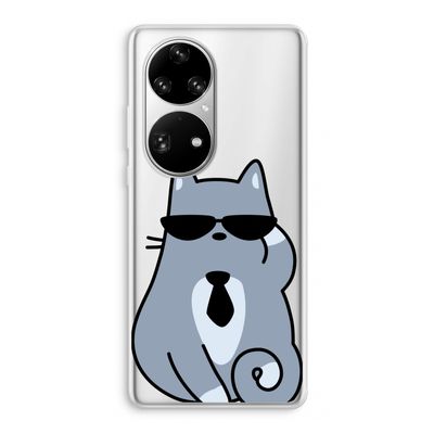 Cool cat: Huawei P50 Pro Transparant Hoesje