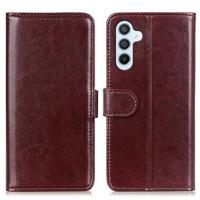 Samsung Galaxy A35 Wallet Case met Magnetische Sluiting - Bruin - thumbnail