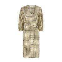 Modström geruite jurk Hollow beige - thumbnail