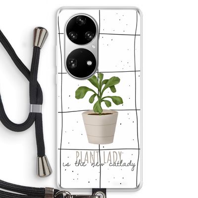 Kamerplant op vensterruit: Huawei P50 Pro Transparant Hoesje met koord