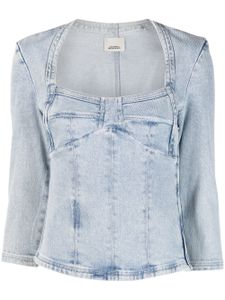 ISABEL MARANT haut-corset en jean - Bleu