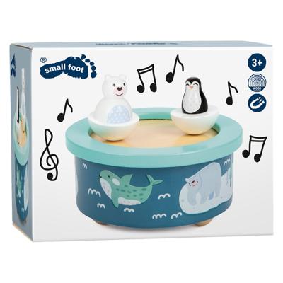 Small Foot houten muziekdoos noordpool opwindbaar