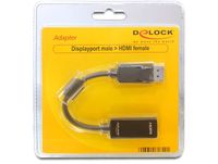 DeLOCK 61849 video kabel adapter 0,125 m DisplayPort M 19-p HDMI F Zwart - thumbnail