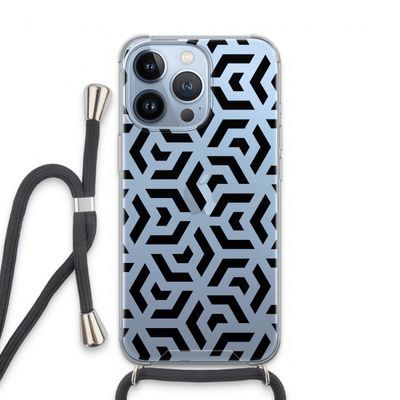 Crazy pattern: iPhone 13 Pro Transparant Hoesje met koord