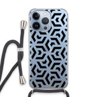 Crazy pattern: iPhone 13 Pro Transparant Hoesje met koord