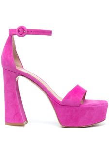 Gianvito Rossi sandales Holly 120 mm en daim - Violet