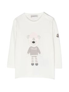 Moncler Enfant graphic-print cotton Sweatshirt - Blanc