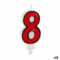 Kaars Verjaardag Cijfer 8 (12 Stuks)