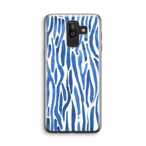 Blauwe nerven: Samsung Galaxy J8 (2018) Transparant Hoesje