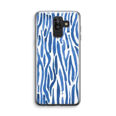 Blauwe nerven: Samsung Galaxy J8 (2018) Transparant Hoesje