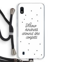 Confetti: Samsung Galaxy A10 Transparant Hoesje met koord