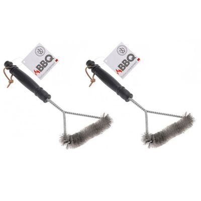 2x stuks barbecue borstel 31 cm